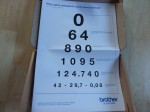 Buchstabentafel für Optiker