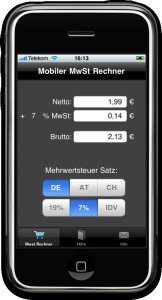 Mobiler MwSt-Rechner Screenshot 2