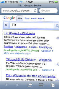 Screenshot: Google Suche (iPhone)